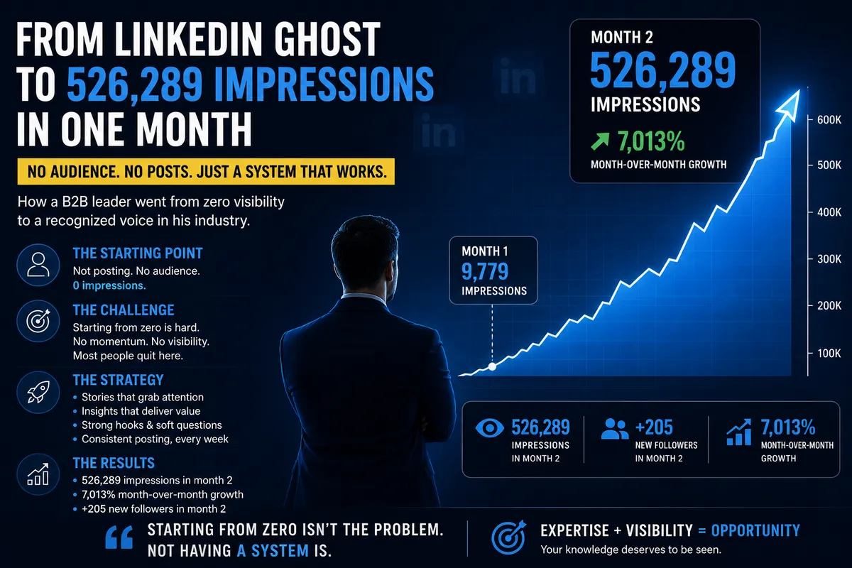 From LinkedIn Ghost to Half a Million Views: How One B2B Leader Accidentally Became Visible