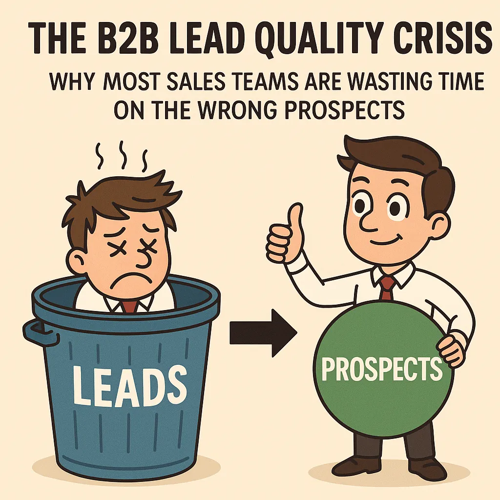 The B2B Lead Quality Crisis: Why Most Sales Teams Are Wasting Time on the Wrong Prospects
