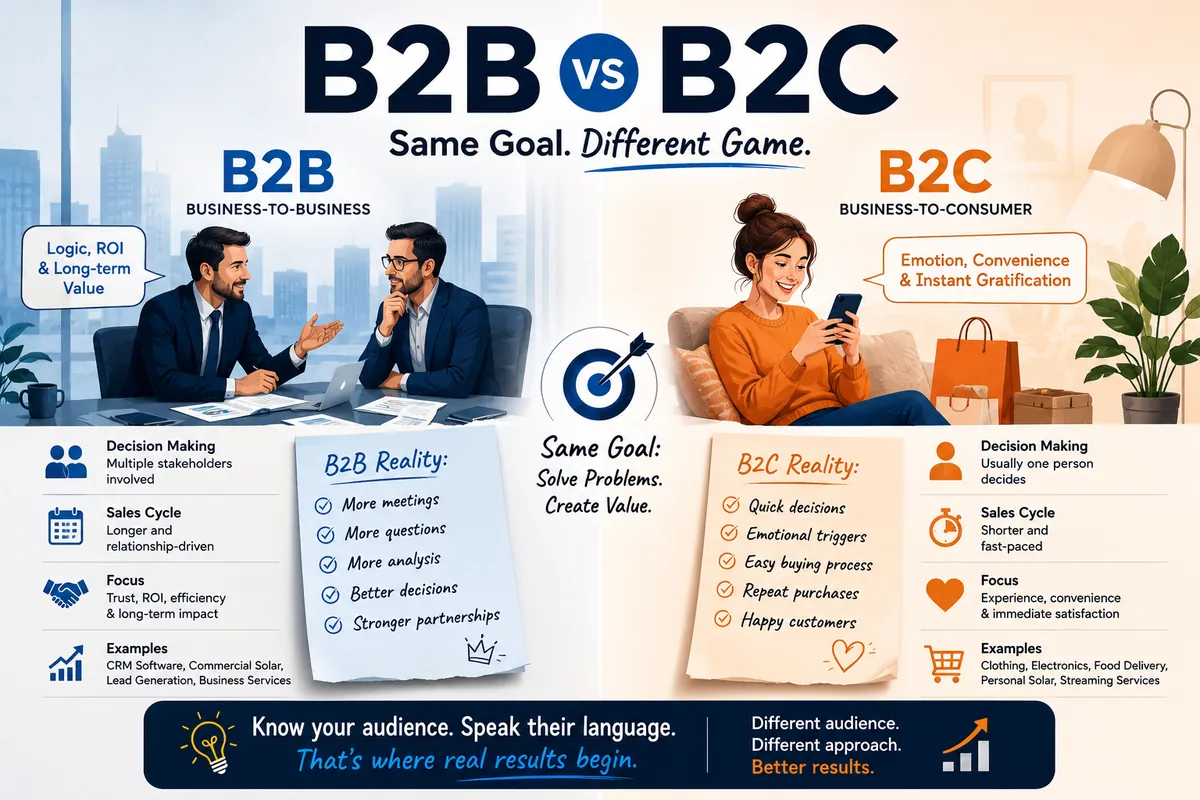B2B vs B2C: Same Goal, Completely Different Playbook