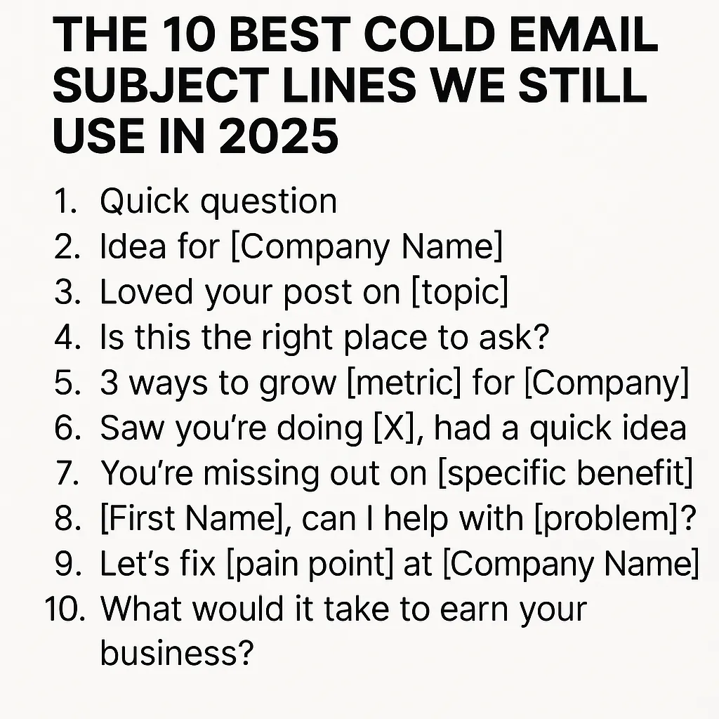 The Cold Email Subject Line Blueprint for 2025: What Actually Works